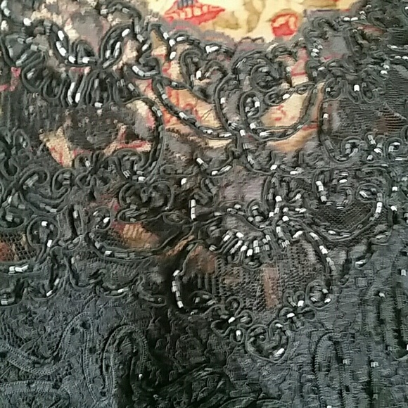 - Niemann Marcus Carmen Marc Valvo Beaded Black Dress  Host Pick - Picture 8 of 9